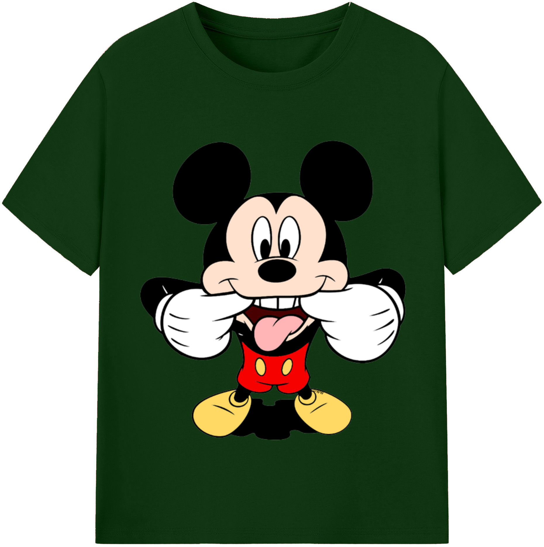 （画像用） ミッキーマウス Mickey Mouse 綿100％半袖Tシャツ（フロントプリント）